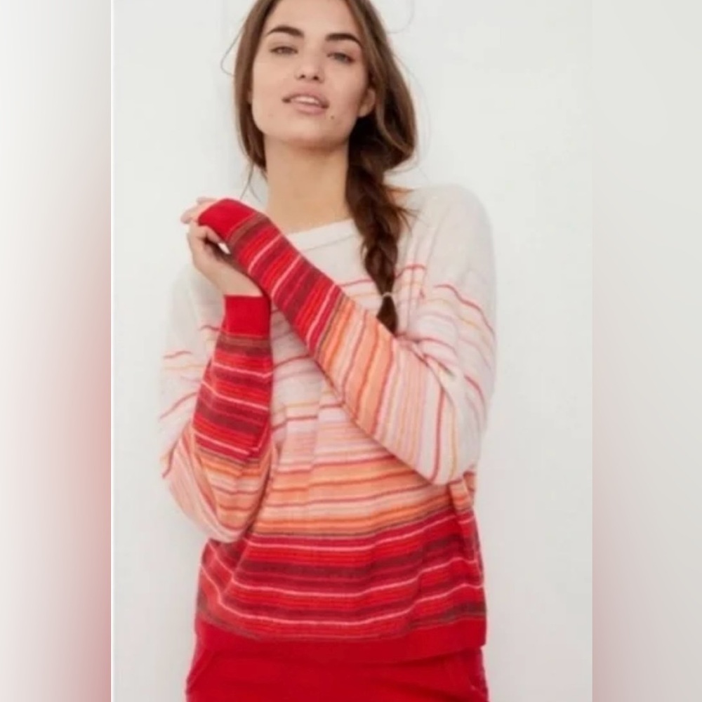Anthropologie Saturday Sunday Striped Cashmere Sweater